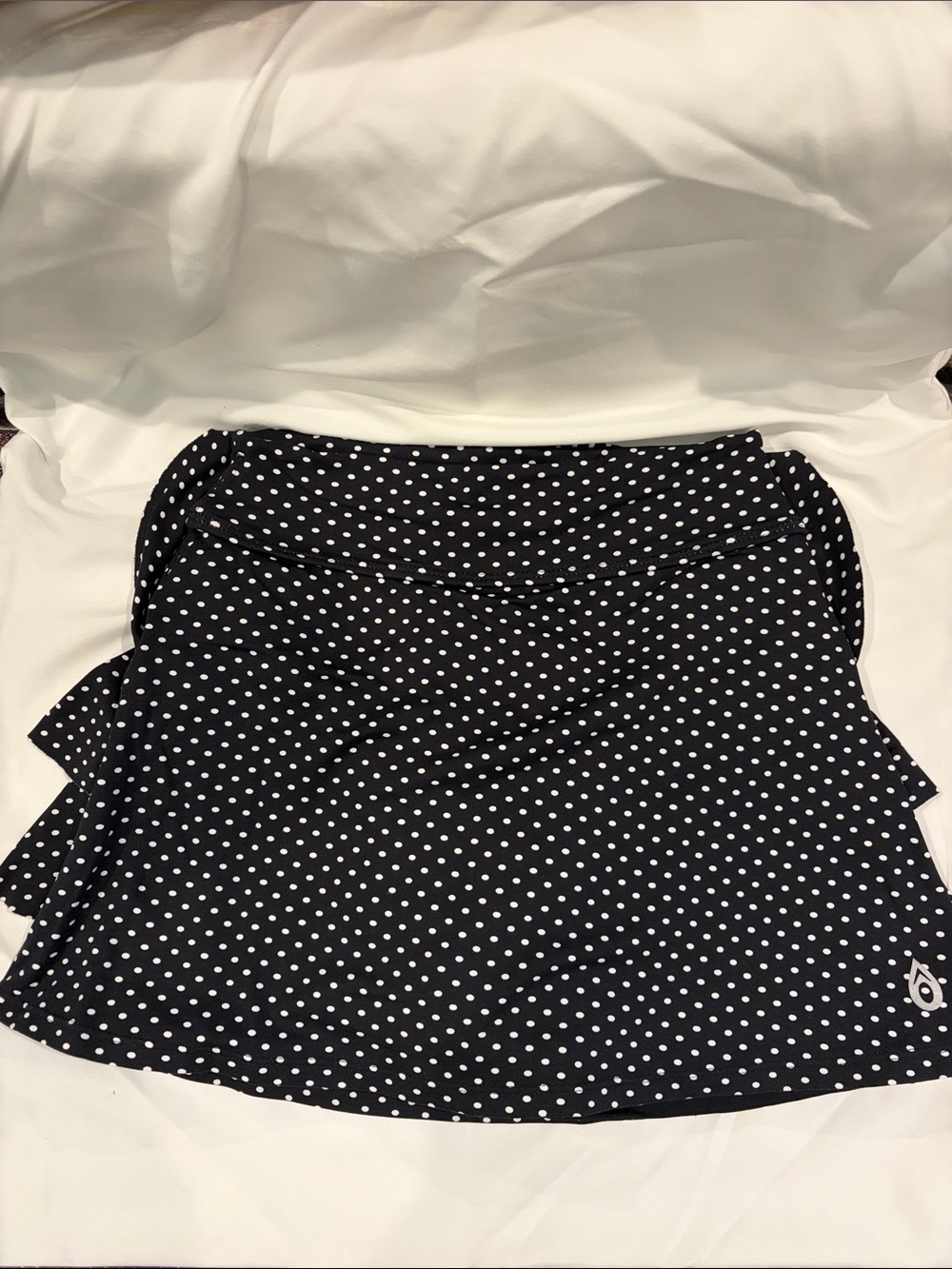 Polka Dot A-Line Skirt - Black/White